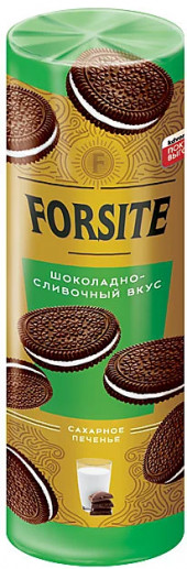 "Forsite", печенье-сэндвич с шоколадно-сливочным вкусом