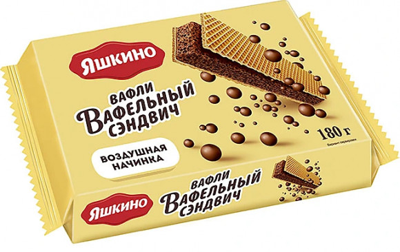 "Яшкино", вафельный сэндвич с шоколадной начинкой "Яшкино", вафельный сэндвич с шоколадной начинкой