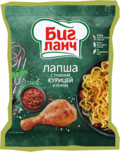 Лапша Биг Ланч с тушеной курицей и луком 75 гр Лапша Биг Ланч с тушеной курицей и луком 75 гр