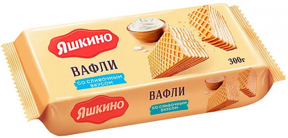 "Яшкино", вафли сливочные "Яшкино", вафли сливочные