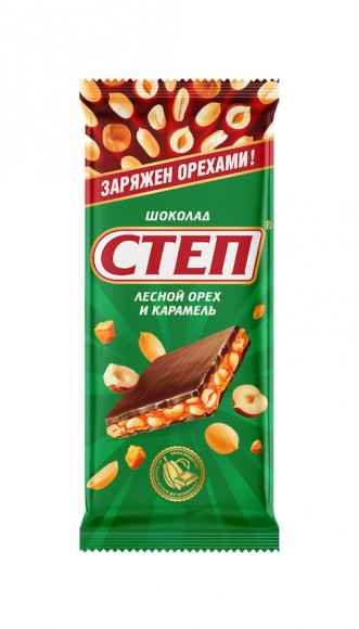 Молочный шоколад «Степ» с лесным орехом Молочный шоколад «Степ» с лесным орехом