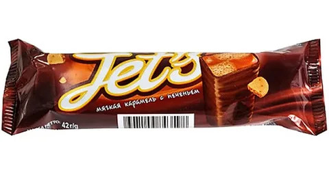 Батончик Jet`s с карамелью и печеньем