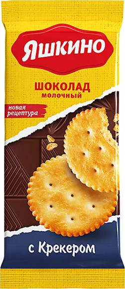 Молочный шоколад с крекером "Яшкино" Молочный шоколад с крекером "Яшкино"